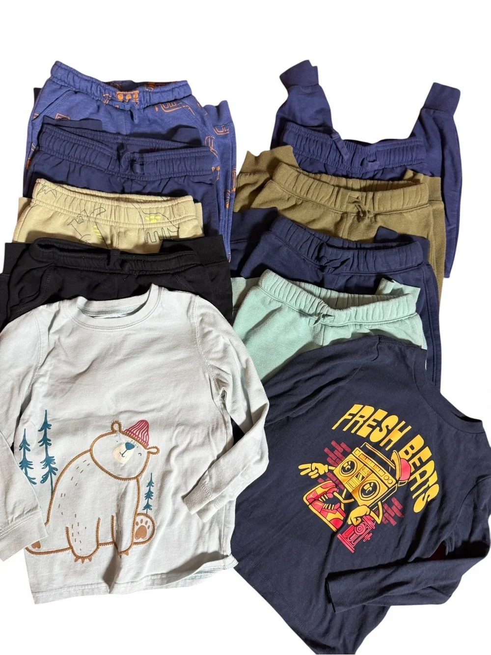 Bundle of 10!! Boys 8 Pants and 2 Long Sleeve Shirts Size 5